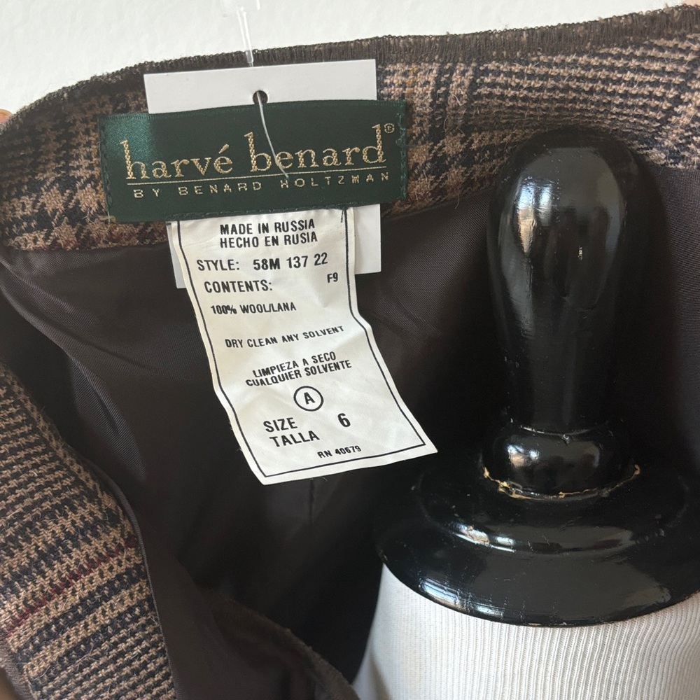 Vintage Harve Benard Buttoned Wool Midi Dress - Picture 9 of 9